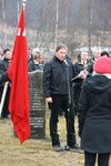 Christian Falch holder tale ved de rusiske soldaters grav ved Den Gode Hyrdes Kapell, Orkanger